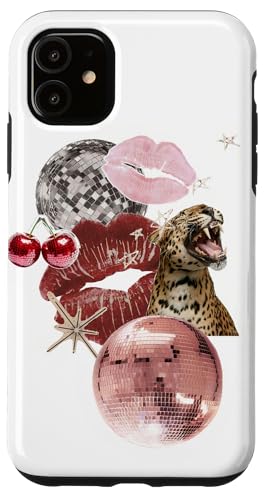 Leopard Pink Discokugel & Kiss Cherry Star Y2K Collage Hülle für iPhone 11 Leopard Pink Discokugel & Kiss Cherry Star Y2K Collage Hülle für iPhone 11 von Leopard Pink Disco Ball & Kiss Cherry Star Y2K