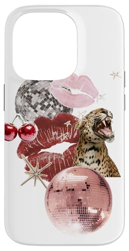 Leopard Pink Discokugel & Kiss Cherry Star Y2K Collage Hülle für iPhone 14 Pro Leopard Pink Discokugel & Kiss Cherry Star Y2K Collage Hülle für iPhone 14 Pro von Leopard Pink Disco Ball & Kiss Cherry Star Y2K