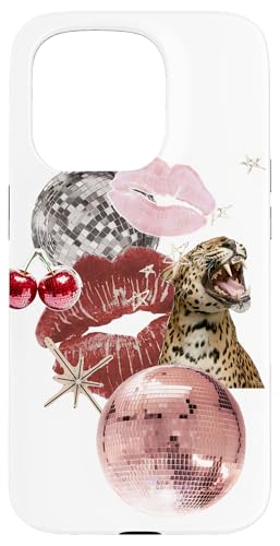 Leopard Pink Discokugel & Kiss Cherry Star Y2K Collage Hülle für iPhone 15 Pro Leopard Pink Discokugel & Kiss Cherry Star Y2K Collage Hülle für iPhone 15 Pro von Leopard Pink Disco Ball & Kiss Cherry Star Y2K