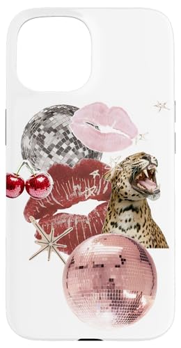 Leopard Pink Discokugel & Kiss Cherry Star Y2K Collage Hülle für iPhone 15 Leopard Pink Discokugel & Kiss Cherry Star Y2K Collage Hülle für iPhone 15 von Leopard Pink Disco Ball & Kiss Cherry Star Y2K