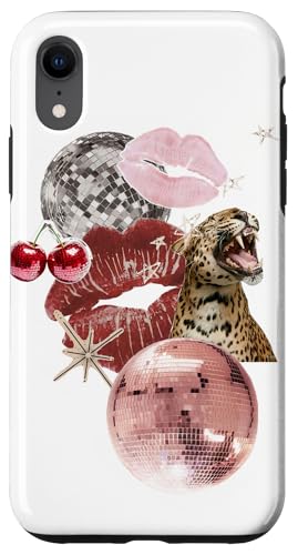 Leopard Pink Discokugel & Kiss Cherry Star Y2K Collage Hülle für iPhone XR Leopard Pink Discokugel & Kiss Cherry Star Y2K Collage Hülle für iPhone XR von Leopard Pink Disco Ball & Kiss Cherry Star Y2K