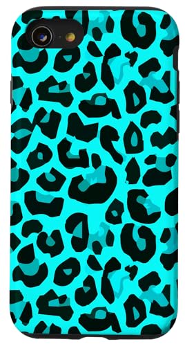 Hülle für iPhone SE (2020) / 7 / 8 Türkis Muster Leopard Design Leo von Leopard Skin Pattern Turquoise Artwork