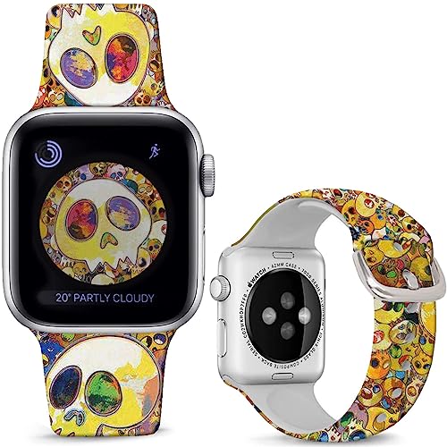 Leotop Kompatibel mit Apple Watch Band Halloween Scary Ghost of Death 42mm 44mm 45mm/ iWatch Ultra 49mm Soft Silikon Magic Fancy Armband Kompatibel mit iWatch SE/SE 2 Series 9 8 7 6 5 4 3 2 1. von Leotop