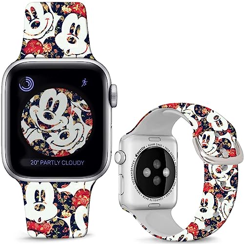 Leotop Kompatibel mit Apple Watch Band Maus Theme 38mm 40mm 41mm Weiche Silikon Nette Spaß Fancy Cartoon Strap Kompatibel mit iWatch Serie 9 8 7 6 5 4 3 2 2 1 SE/SE 2 Kinder Mädchen Frauen. von Leotop