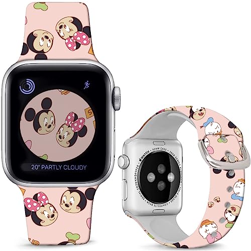 Leotop Kompatibel mit Apple Watch Band MiQi Maus Donald Duck 38mm 40mm 41mm, Soft Silikon Magic Fancy Sport Armband Kompatibel mit iWatch Serie 9 8 7 6 5 4 3 2 1 SE/SE 2 für Kinder Männer Frauen. von Leotop