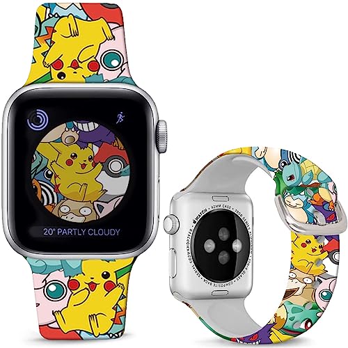 Leotop Kompatibel mit Apple Watch Band Pikac Dinosaurier 38mm 40mm 41mm, Soft Silikon Magic Fancy Sport Armband Kompatibel mit iWatch Serie 9 8 7 6 5 4 3 2 1 SE/SE 2 für Kinder Männer Frauen. Leotop Kompatibel mit Apple Watch Band Pikac Dinosaurier 38mm 40mm 41mm, Soft Silikon Magic Fancy Sport Armband Kompatibel mit iWatch Serie 9 8 7 6 5 4 3 2 1 SE/SE 2 für Kinder Männer Frauen. von Leotop