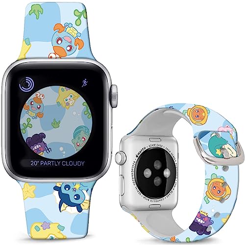 Leotop Kompatibel mit Apple Watch Band Sea Turtle Ocean 38mm 40mm 41mm,Soft Silikon Magic Fancy Sport Armband Kompatibel mit iWatch Serie 9 8 7 6 5 4 3 2 1 SE/SE 2 für Kinder Männer Frauen. von Leotop