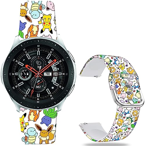Leotop Piacu Sea Turtle Anime Bänder Kompatibel mit Samsung Galaxy Watch 46mm/Gear S3 Frontier/Classic/Watch 3 45mm/Vivoactive 4/Ticwatch Pro/Huawei Watch GT2 Pro Band Fancy 22mm Cartoon Armband. von Leotop