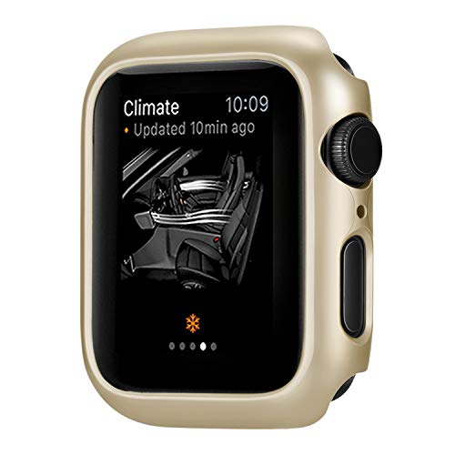 Leotop Schutzhülle für Apple Watch Serie 4, 44 mm, 40 mm, superdünn, stoßfest, Polycarbonat, kompatibel mit iWatch, 40mm, Gold von Leotop
