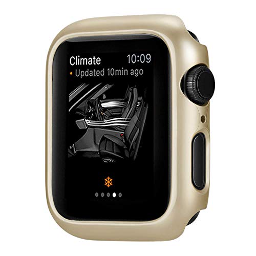Leotop Schutzhülle für Apple Watch Serie 4, 44 mm, 40 mm, superdünn, stoßfest, Polycarbonat, kompatibel mit iWatch, 44mm, Gold von Leotop