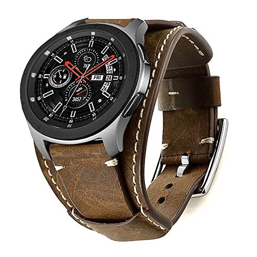 Leotop Kompatibel mit Samsung Galaxy Watch 4 40 mm, 44 mm/Watch 4 42 mm/46 mm/Galaxy Watch 42 mm/Galaxy Watch 3 41 mm/Active 2 40 mm/44 mm/Gear S2 Classic 20 mm, Echtleder, 20 mm, Kaffeebraun Leotop Kompatibel mit Samsung Galaxy Watch 4 40 mm, 44 mm/Watch 4 42 mm/46 mm/Galaxy Watch 42 mm/Galaxy Watch 3 41 mm/Active 2 40 mm/44 mm/Gear S2 Classic 20 mm, Echtleder, 20 mm, Kaffeebraun von Leotop