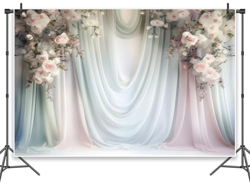 Leowefowa Blumenhintergrund für Fotoshootings, 3 x 2,4 m, Vinyl, weiß, rosa, Rose, Blumenvorhang, Wand, Fotografie-Hintergrund für Brautparty, Hochzeit, Jahrestag, Zeremonie, Party-Dekorationen Leowefowa Blumenhintergrund für Fotoshootings, 3 x 2,4 m, Vinyl, weiß, rosa, Rose, Blumenvorhang, Wand, Fotografie-Hintergrund für Brautparty, Hochzeit, Jahrestag, Zeremonie, Party-Dekorationen von Leowefowa