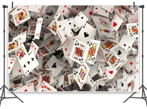 Leowefowa Casino-Geburtstagsparty-Dekorationen, 3 x 2,4 m, Vinyl-Fotoshooting-Hintergrund, 3D-Spielkarten, Poker, Portrait, Foto-Hintergrund, Las Vegas, Feier, Banner, Foto-Requisiten Leowefowa Casino-Geburtstagsparty-Dekorationen, 3 x 2,4 m, Vinyl-Fotoshooting-Hintergrund, 3D-Spielkarten, Poker, Portrait, Foto-Hintergrund, Las Vegas, Feier, Banner, Foto-Requisiten von Leowefowa