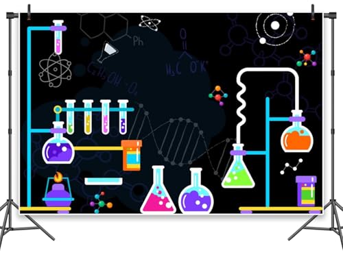 Leowefowa Chemische Wissenschaft, Forschung, Party-Dekorationen, 3 x 2,4 m, Vinyl, Fotoshooting-Hintergrund, Chemielabor, Wissenschaftler, Ausrüstung, Fotohintergrund, Drop-Tuch für Geburtstagsparty Leowefowa Chemische Wissenschaft, Forschung, Party-Dekorationen, 3 x 2,4 m, Vinyl, Fotoshooting-Hintergrund, Chemielabor, Wissenschaftler, Ausrüstung, Fotohintergrund, Drop-Tuch für Geburtstagsparty von Leowefowa