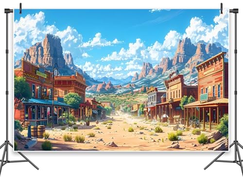 Leowefowa Foto-Hintergründe aus der Weststadt, 3 x 2,4 m, Vinyl-Party-Dekorationen, Wüstenstraße, wilder Cowboy-Hintergrund für Fotografie, Geburtstag, Banner, Foto-Requisiten Leowefowa Foto-Hintergründe aus der Weststadt, 3 x 2,4 m, Vinyl-Party-Dekorationen, Wüstenstraße, wilder Cowboy-Hintergrund für Fotografie, Geburtstag, Banner, Foto-Requisiten von Leowefowa