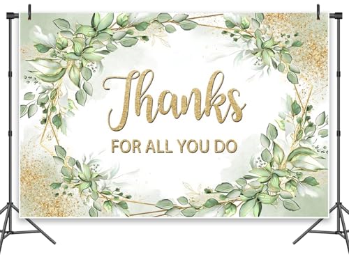 Leowefowa Fotohintergründe mit Aufschrift "Thank for All You Do" für Fotoshootings, 3 x 2,4 m, Vinyl, Danke an Mitarbeiter, Lehrer, Professoren, Ärzte, Fotografie-Hintergrund für den Ruhestand von Leowefowa