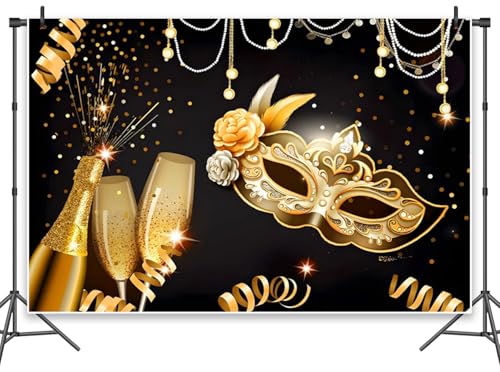 Leowefowa Maskerade Party Dekoration Supplies 3 x 2,4 m Vinyl Retro Gold Schwarz Maske Bild Hintergrund Foto Hintergrund für Fotografie für Geburtstag Banner Photo Booth Requisiten Leowefowa Maskerade Party Dekoration Supplies 3 x 2,4 m Vinyl Retro Gold Schwarz Maske Bild Hintergrund Foto Hintergrund für Fotografie für Geburtstag Banner Photo Booth Requisiten von Leowefowa