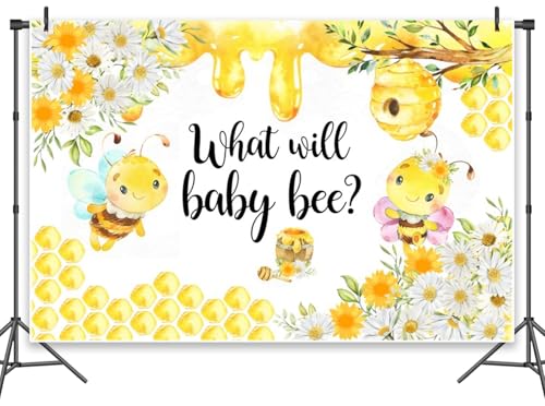 Leowefowa Waben-Bienen-Geschlechtsoffenbarung, Party-Dekoration, 3 x 2,4 m, Vinyl, was wird Baby Bee Fotohintergrund, Fotohintergrund, Fotoshooting, Geschenk für Neugeborene, Fotoautomaten-Requisiten Leowefowa Waben-Bienen-Geschlechtsoffenbarung, Party-Dekoration, 3 x 2,4 m, Vinyl, was wird Baby Bee Fotohintergrund, Fotohintergrund, Fotoshooting, Geschenk für Neugeborene, Fotoautomaten-Requisiten von Leowefowa