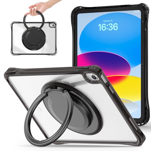 Lepeoac Hülle für iPad A16 11th Generation 27.9 cm 2025, Cover für iPad 10th Generation 2022, Glitzer Tablet Hüllen mit weichem TPU & transparentem PC & drehbarem Ständer für Kinder, Schwarz Lepeoac Hülle für iPad A16 11th Generation 27.9 cm 2025, Cover für iPad 10th Generation 2022, Glitzer Tablet Hüllen mit weichem TPU & transparentem PC & drehbarem Ständer für Kinder, Schwarz von Lepeoac