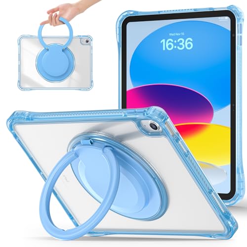 Lepeoac Hülle für iPad A16 11th Generation 27.9 cm 2025, Cover für iPad 10th Generation 2022, Glitzer Tablet Hüllen mit weichem TPU & transparentem PC & drehbarem Ständer für Kinder, Hellblau Lepeoac Hülle für iPad A16 11th Generation 27.9 cm 2025, Cover für iPad 10th Generation 2022, Glitzer Tablet Hüllen mit weichem TPU & transparentem PC & drehbarem Ständer für Kinder, Hellblau von Lepeoac