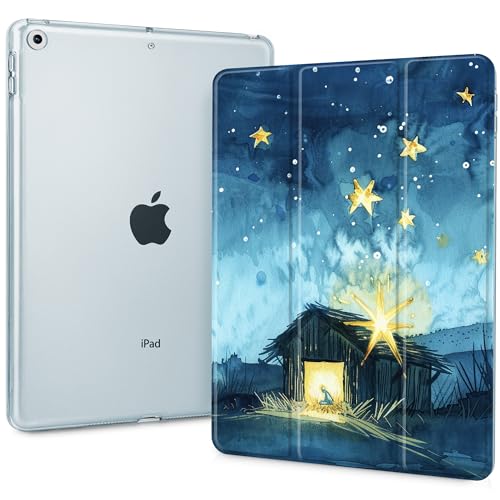 Lepeoac Schutzhülle für iPad 9. Generation mit Stifthalter, iPad 8. / 7. Generation, 25,9 cm (10,2 Zoll), integrierter Stifthalter, dreifach faltbarer Ständer, automatische Wake/Sleep-Funktion von Lepeoac
