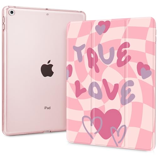 Lepeoac Schutzhülle für iPad 9. Generation mit Stifthalter, iPad 8. / 7. Generation, 25,9 cm (10,2 Zoll), integrierter Stifthalter, dreifach faltbarer Ständer, automatische Wake-/Sleep-Funktion von Lepeoac