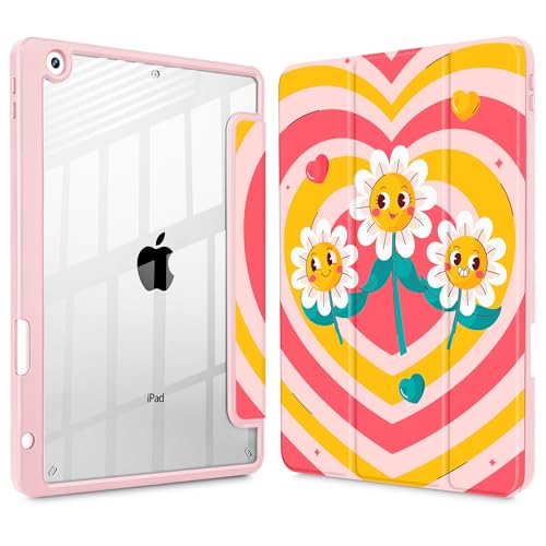 Lepeoac Schutzhülle für iPad 9. Generation mit Stifthalter, iPad 8. / 7. Generation 25,9 cm (10,2 Zoll), integrierter Stifthalter, dreifach faltbarer Ständer, automatische Wake/Sleep-Funktion von Lepeoac