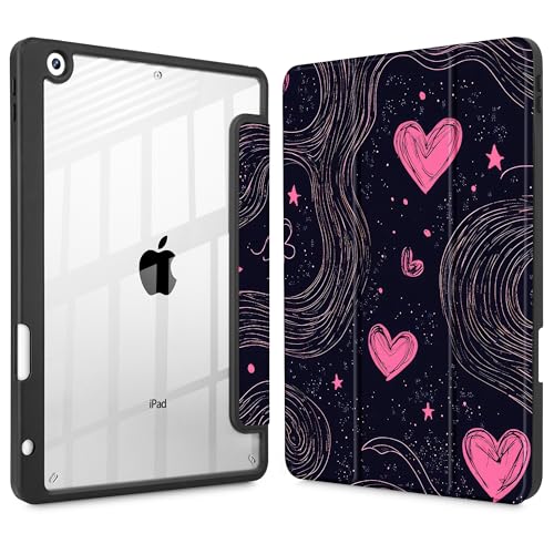 Lepeoac Schutzhülle für iPad 9. Generation mit Stifthalter, iPad 8. / 7. Generation 25,9 cm (10,2 Zoll), integrierter Stifthalter, dreifach faltbarer Ständer, automatische Wake/Sleep-Funktion von Lepeoac