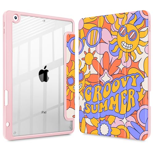 Lepeoac Schutzhülle für iPad 9. Generation mit Stifthalter, iPad 8. / 7. Generation 25,9 cm (10,2 Zoll), integrierter Stifthalter, dreifach faltbarer Ständer, automatische Wake/Sleep-Funktion von Lepeoac
