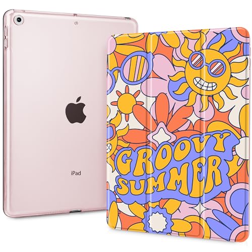Lepeoac Schutzhülle für iPad 9. Generation mit Stifthalter, iPad 8. / 7. Generation 25,9 cm (10,2 Zoll), integrierter Stifthalter, dreifach faltbarer Ständer, automatische Wake-/Sleep-Funktion von Lepeoac