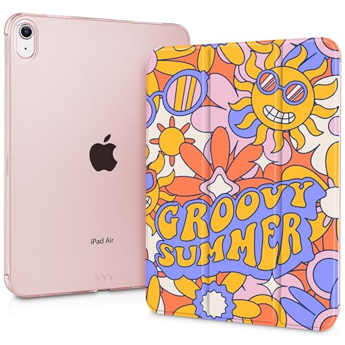 Lepeoac Schutzhülle für iPad Air 11 (M3 2025/M2 2024) 7. 6., iPad Air 4 & 5 11 Zoll 5. 4. (2022/2020), schlanke Standhülle mit harter, durchscheinender Rückseite, automatische Wake/Sleep-Funktion von Lepeoac