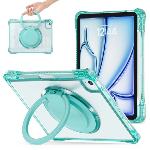 Lepeoac Stoßfeste Schutzhülle für iPad Air 11 Zoll (M3 2025 7. / M2 2024 6. Generation), kompatibel mit iPad Air 11 Zoll (2022 5. Generation/2020 4. Generation), PC-Tablet-Hüllen mit drehbarem Ständer von Lepeoac