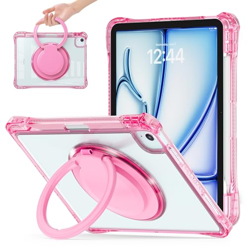 Lepeoac Stoßfeste Schutzhülle für iPad Air 11 Zoll (M3 2025 7. / M2 2024 6. Generation), kompatibel mit iPad Air 11 Zoll (2022 5. Generation/2020 4. Generation), PC-Tablet-Hüllen mit drehbarem Ständer von Lepeoac