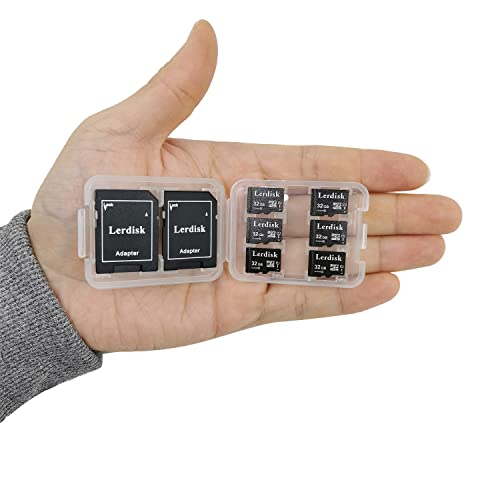 Lerdisk 6er-Pack Micro SD Karte 32GB U3 V30 A1 Class 10 | 4K Video für Drohnen, Dashcams & Android-Geräte | IP65 Wasserdicht (32GX6) von Lerdisk
