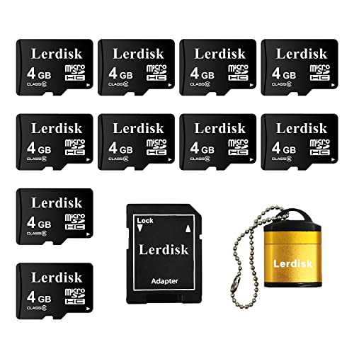 Lerdisk Factory Großhandel 10-Pack Micro SD-Karte 4GB C6 MicroSDHC Hergestellt von autorisiertem Lizenznehmer (4GB) von Lerdisk