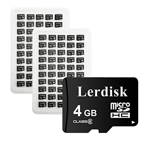 Lerdisk Factory Wholesale Micro-SD-Karte, 4 GB, MicroSDHC, hergestellt von 3C Group Authorized Licencee (4 GB, 100 Stück) von Lerdisk