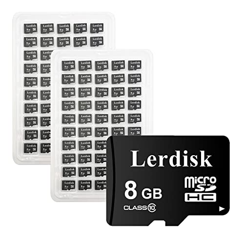 Lerdisk Factory Wholesale Micro-SD-Karte, 8 GB, U1, C10, MicroSDHC, UHS-I, hergestellt von autorisiertem Lizenznehmer der 3C Group (8 GB, 100 Stück) von Lerdisk