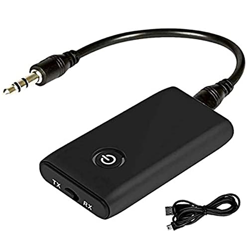 Bluetooth Adapter Audio 5.0,2 in 1 Mini Wireless Sender Empfänger, Bluetooth Transmitter Adapter and Receiver für Kopfhörer HiFi Lautsprecher Radio Auto TV PC Laptop Tablet MP3 /MP4 von Lerkely