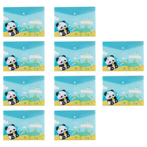 10pieces Button CloSeure Datei Bag Datei Hüllkurve Wasserfeste Dokumentbeutel Buchstabengrößen Datei Ordner Halten Sie 50 Blätter Gehalten von Lerpwige
