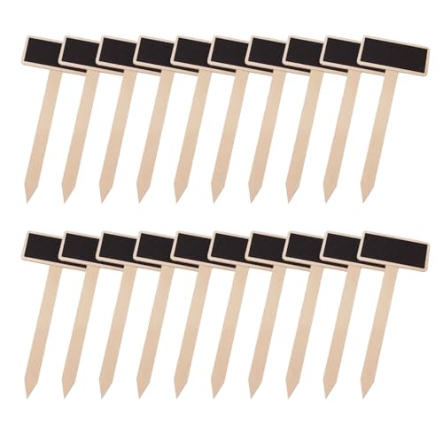 20pcs T Typ Gartenmarkierungen Etikett Meldung Blackboard Garten Dekoration Werkzeug Holzpflanzetiketten Kleine Tafelschilder Set Set Set von Lerpwige