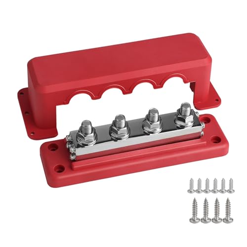 4 Post Leistungsverteilungsblockbusleiste Mit Abdeckung 600A Marine Bus Battery Battery Klemmen Distribution Block (3/8 von Lerpwige