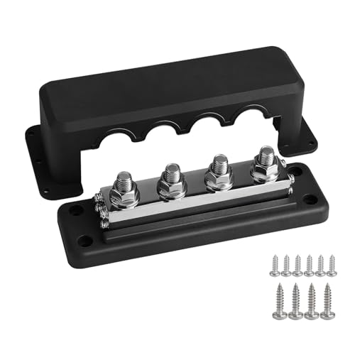4 Post Leistungsverteilungsblockbusleiste Mit Abdeckung 600A Marine Bus Battery Battery Klemmen Distribution Block (3/8 von Lerpwige