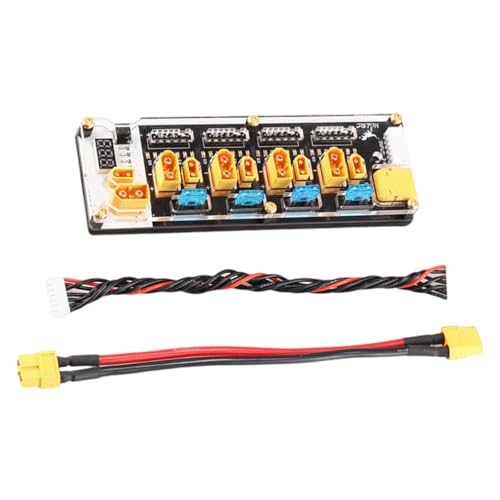 4-Wege-Batterieladeplatine 40A XT60 XT30 für 2-6S mit LED-Anzeigen und integriertem Entladungsmodul von Lerpwige