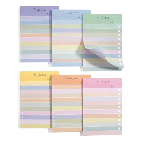 6Pad Adheive Note 4x6inch 300 Blätter Planer Notizbilder Notpapier Checklist Notizblock Schreibblock Für Schulbüro von Lerpwige