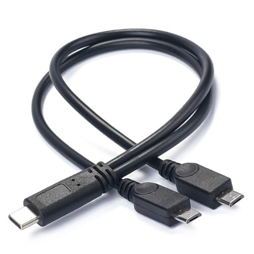 Lerpwige 30 Cm Typ C Bis 5Pin Splitter Ladekabel Für Smartphones Tablets Ohrhörer Und Kleine Geräte Optional von Lerpwige
