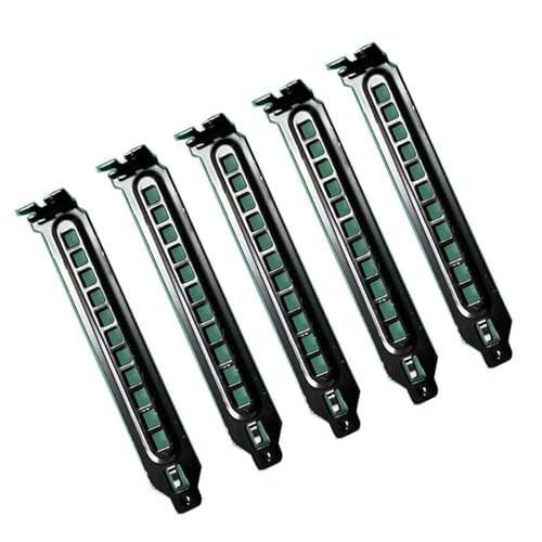 Lerpwige 5pcs Schwarze PCIs Schlitzschlitzabdeckungen Hartstahl Staubfilter Blanking Plattenlüftungsschlitzabdeckungen Für Computerkoffer Mit Schrauben von Lerpwige