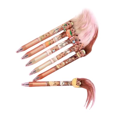 Lerpwige 6 Stcs Gebratenes Haar Pressener Stift 0 5 Mm Einziehbarer Gel Stift Neutral Stift Schreibpenst von Lerpwige