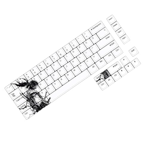 Lerpwige 75Key Keycaps Originalhöhe Catoon Thema Für Mechanische Tastaturbüros Und Gaming Tastaturen Komfortable Tippen von Lerpwige