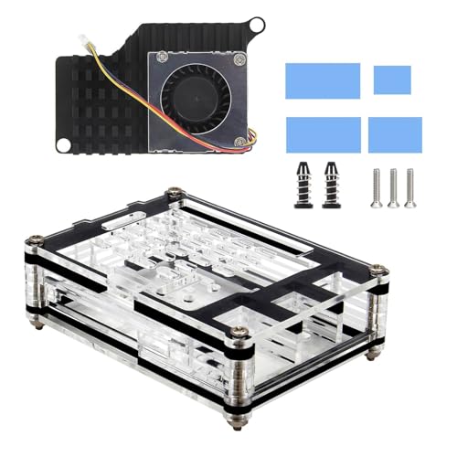 Lerpwige ABS Gehäuse Mit Aktivem Lüfter Für RPI 5 8 4 Schutzgehäuse Kühllösung Für 5 von Lerpwige