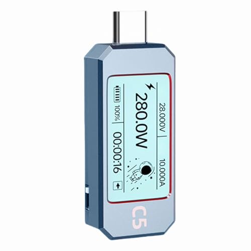 Lerpwige Fortschrittliches USB C Leistungsmessgerät Multimeter 3.1 Kompatibel Mit DC48V Mit Hoher Geschwindigkeit Und Farbdisplay von Lerpwige